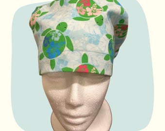 Sea Turtles - Euro Style Scrub Cap