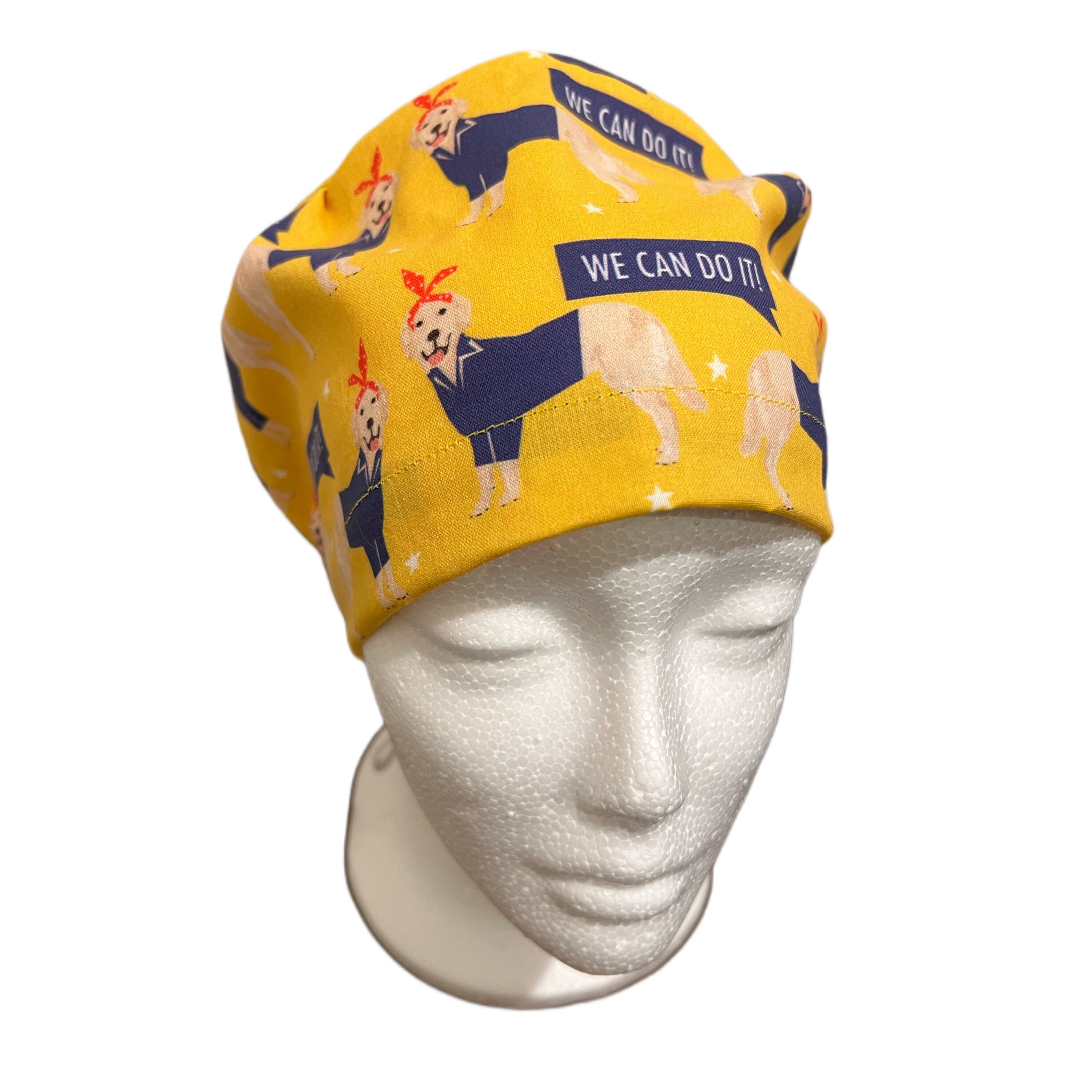 Golden Retriever Scrub Cap Various Prints patterns. Ribbon Tie Back or Elastic Drawstring Etsy