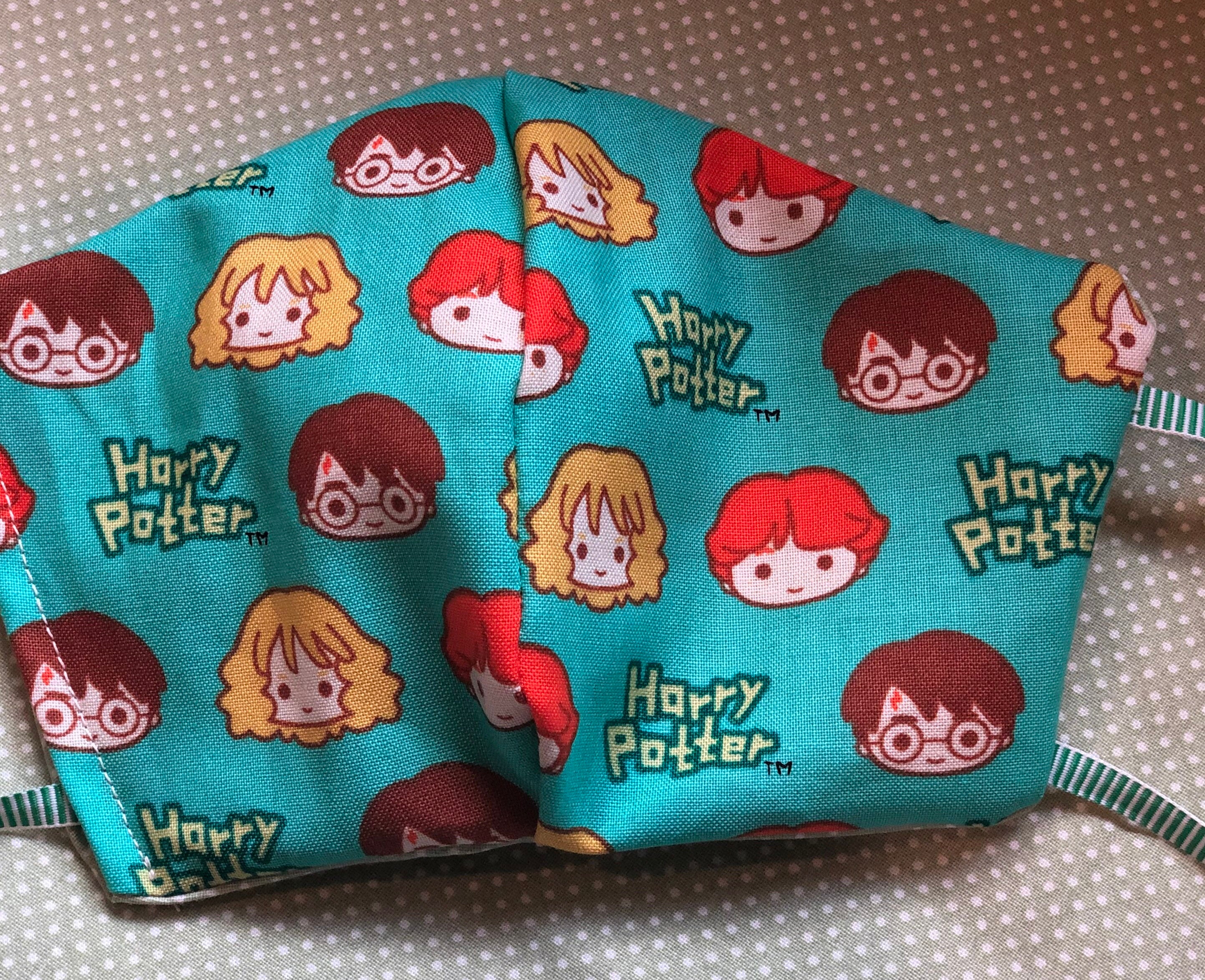 Child Size Harry Potter Print Face Mask | Etsy