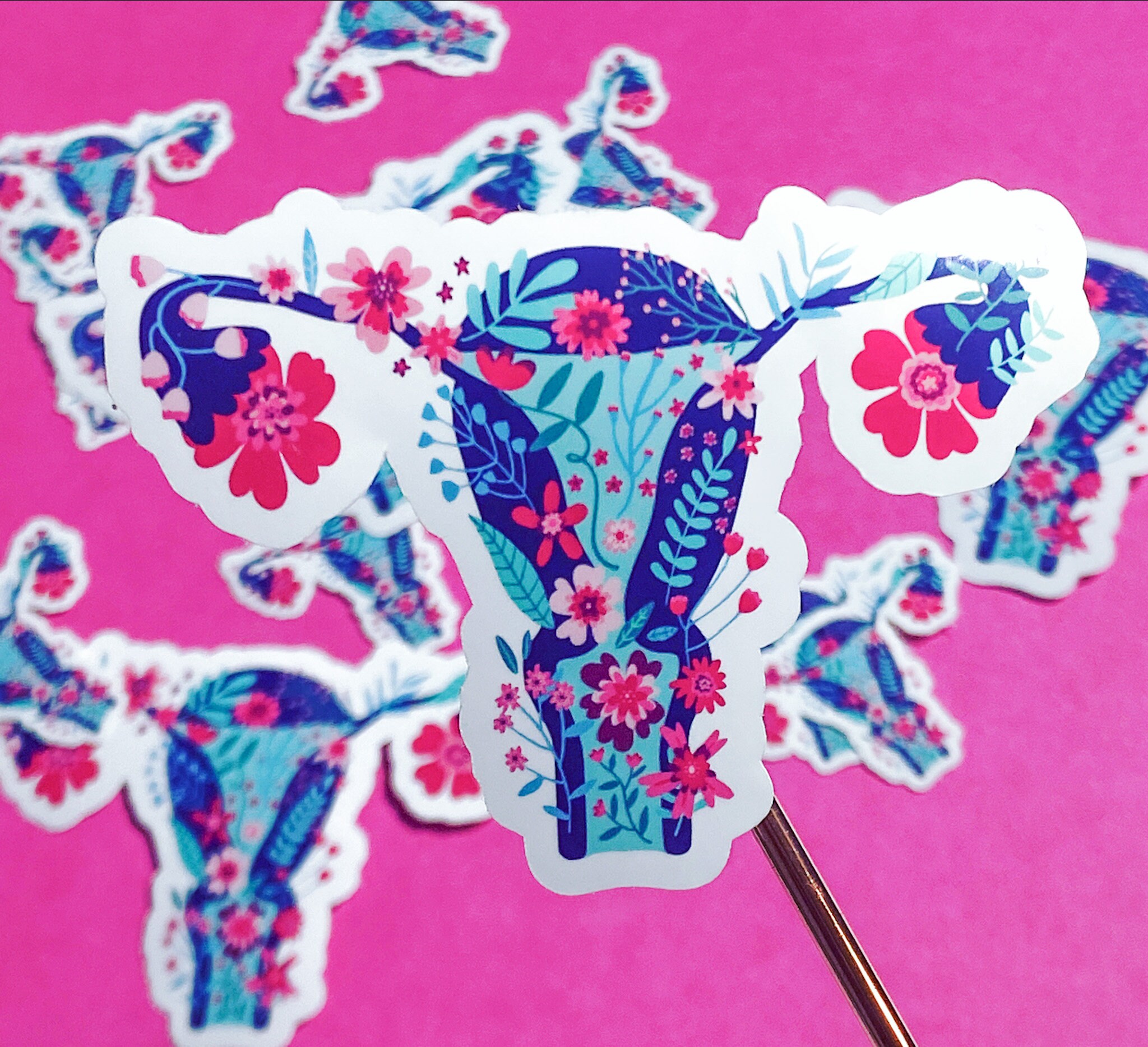 Floral Uterus Sticker, Feminist, Body Sticker, Women Empowerment - Etsy