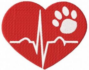 Download Paw Print Heartbeat Etsy