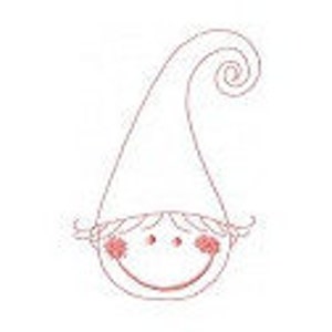 Little Christmas Dwarf Logo Design for Embroidery