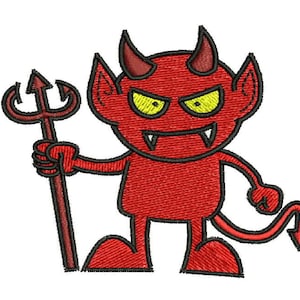 Red Devil-logotypdesign för broderi (TESTAD)