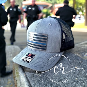 Polizei Blue Line / Feuerwehrmann Richardson 112 Hat / Custom 112 Hat