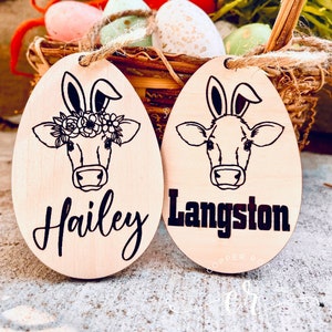 Easter Basket Tags / Custom Engraved Tags / Laser Engraved Tags / Easter Tags / Basket Tags