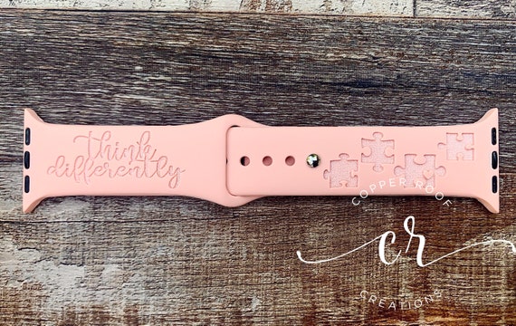 Autism Awareness Apple Watch Band Laser Engraved