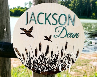 Duck Nursery Sign / Nursery Name Sign / Duck Theme Sign