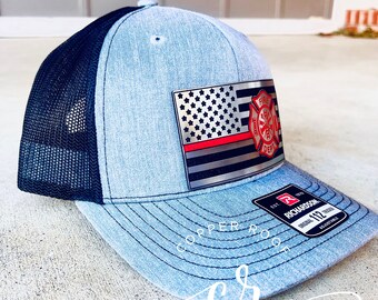 Thin Red/Blue Line USA Flag Embroidered Baseball Cap – Police & Firefighter Tribute Hat