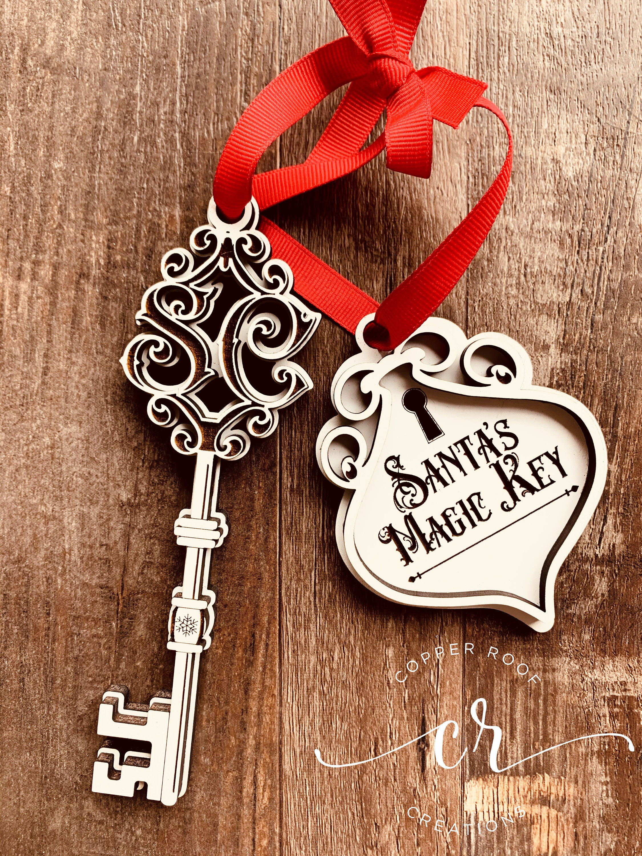 Santa Magic Key - Mirrored Gold, Personalised Christmas Tradition