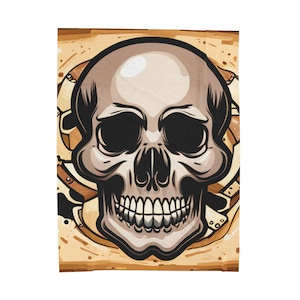 Radiant Skull Velveteen Plush Blanket
