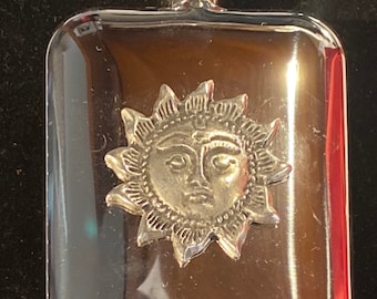 6 oz. Flask with a Smiling Sun Flask 6 Oz  Flask NEW