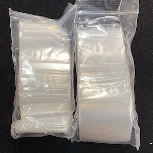 1000 Pack Clear Resealable Plastic Bags - 1.5" X 2", 2 Mil Thick, Zip Lock