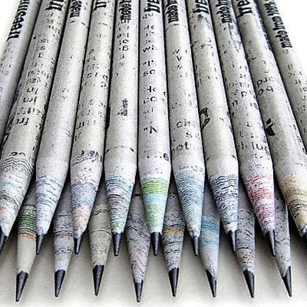 Chavi Eco Newspaper Pencils made from 100% recycled newspaper for smooth write in school and office