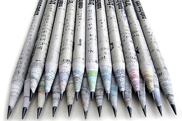 Chavi Eco Newspaper Pencils made from 100% recycled newspaper for smo…