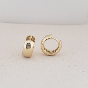 Chunky Huggie Hoop Earrings, Small Hoop Earrings, Thick Hoop Earrings, Huggie Earrings Gold, Sterling Silver Hoop Earrings, Women Earrings