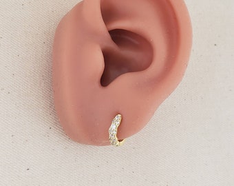 Diamond Huggie Earrings, Gold Huggie Earrings, Sterling Silver Huggie Hoop Earrings, Gold Hoop Earrings, Baby Huggie Hoop Earrings,