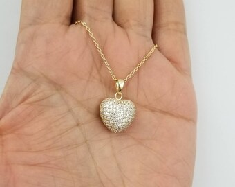 Puffed Diamond Heart Etsy