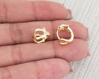 Gold Hoop Earrings, Gold Huggie Hoop Earrings, Sterling Silver Huggie Hoop Earrings, Silver Hoop Earrings, Horseshoe Huggie Hoop Earrings