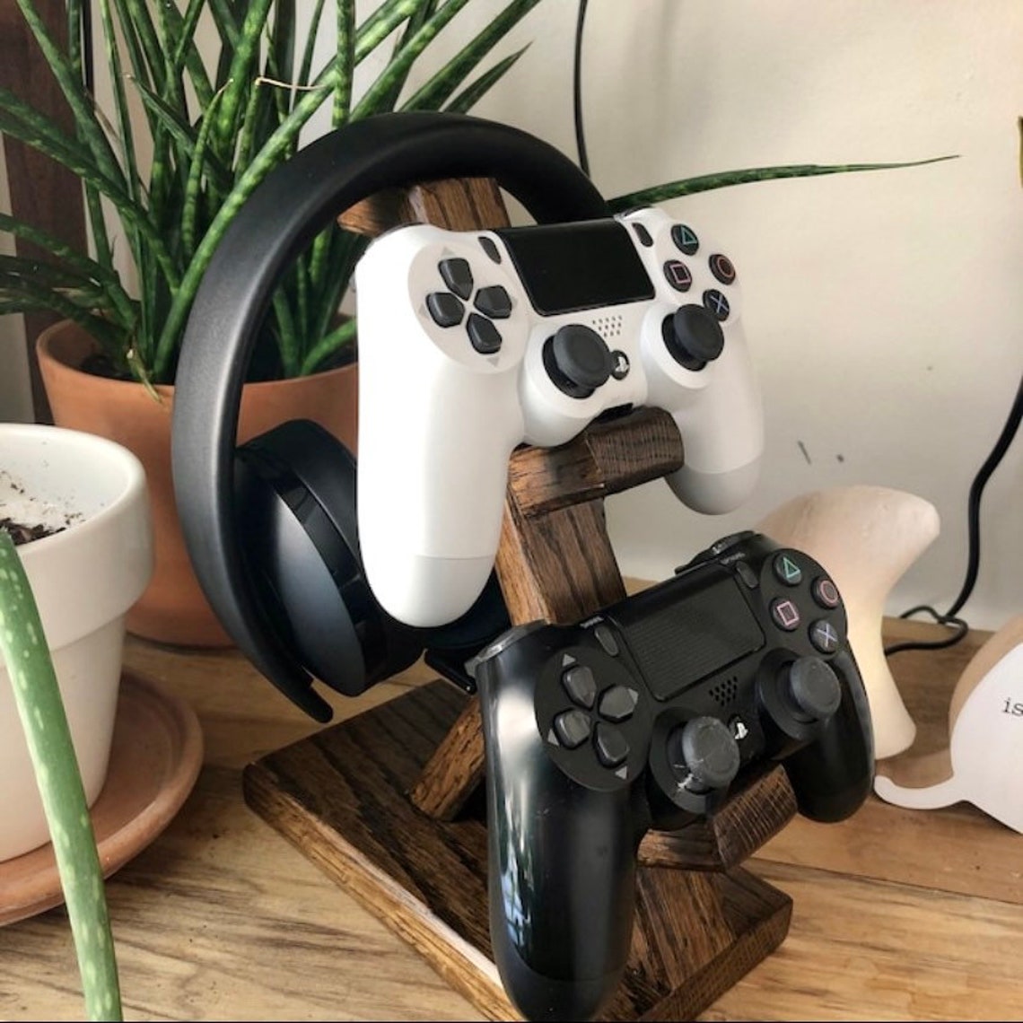 Controller Stand wooden Etsy