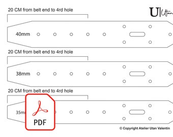 PDF Sjabloon leren riemuiteinde 40 38 35 mm: