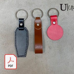 PDF Leather Keychain Pack Digital Template Pattern