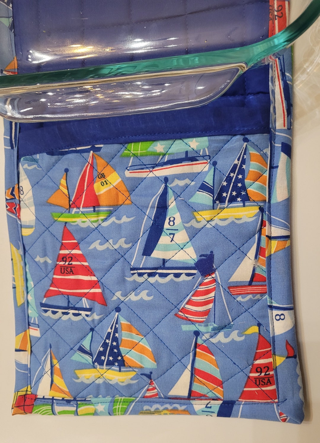 Sailboat Ocean Potholder Set or Trivets Beach Theme Etsy