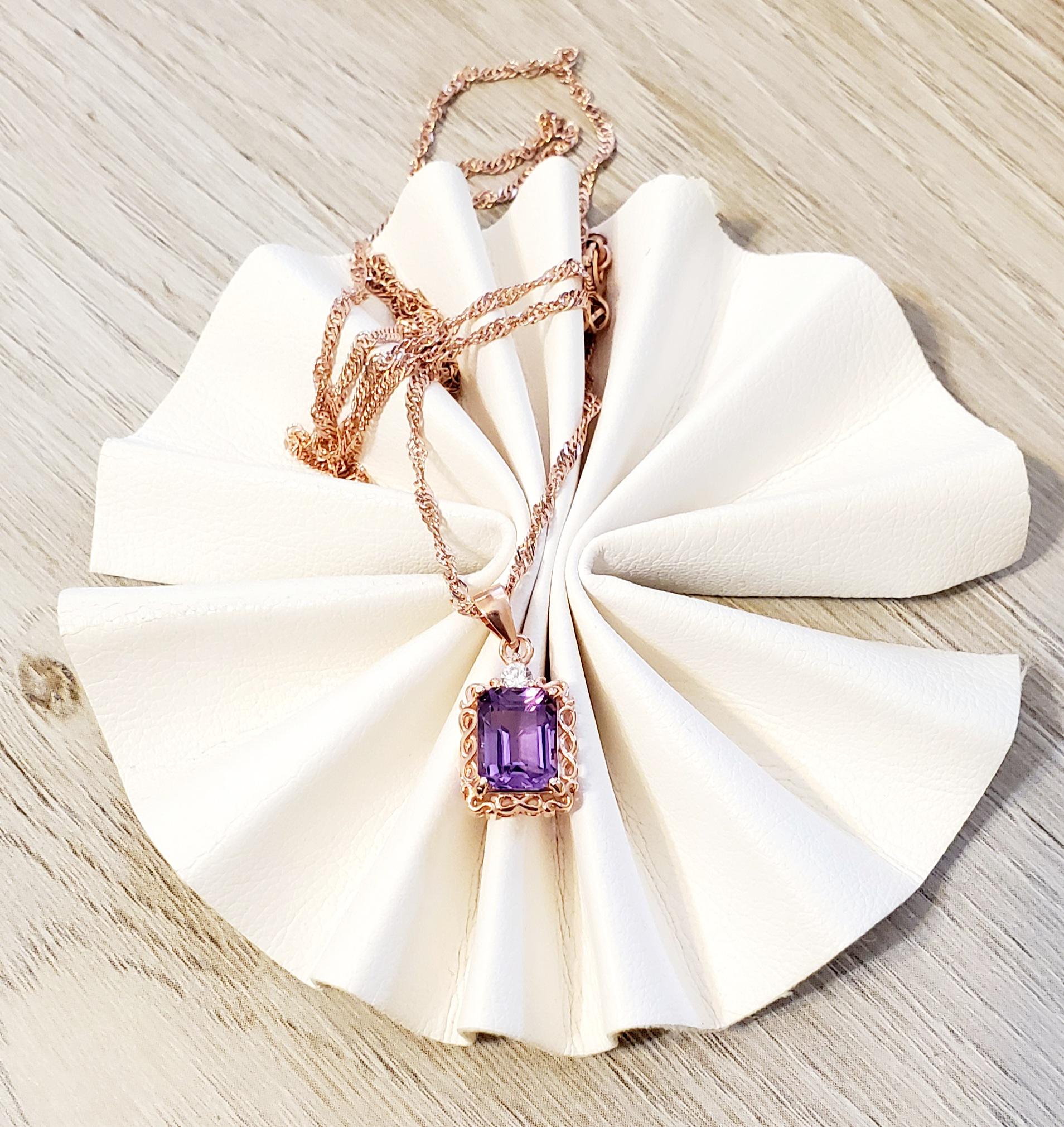 Shankari シャンカリ初期作品 ローズカラー×アメジストネックレス一点物 Shankari シャンカリ初期作品 ローズカラー×アメジストネックレス一点