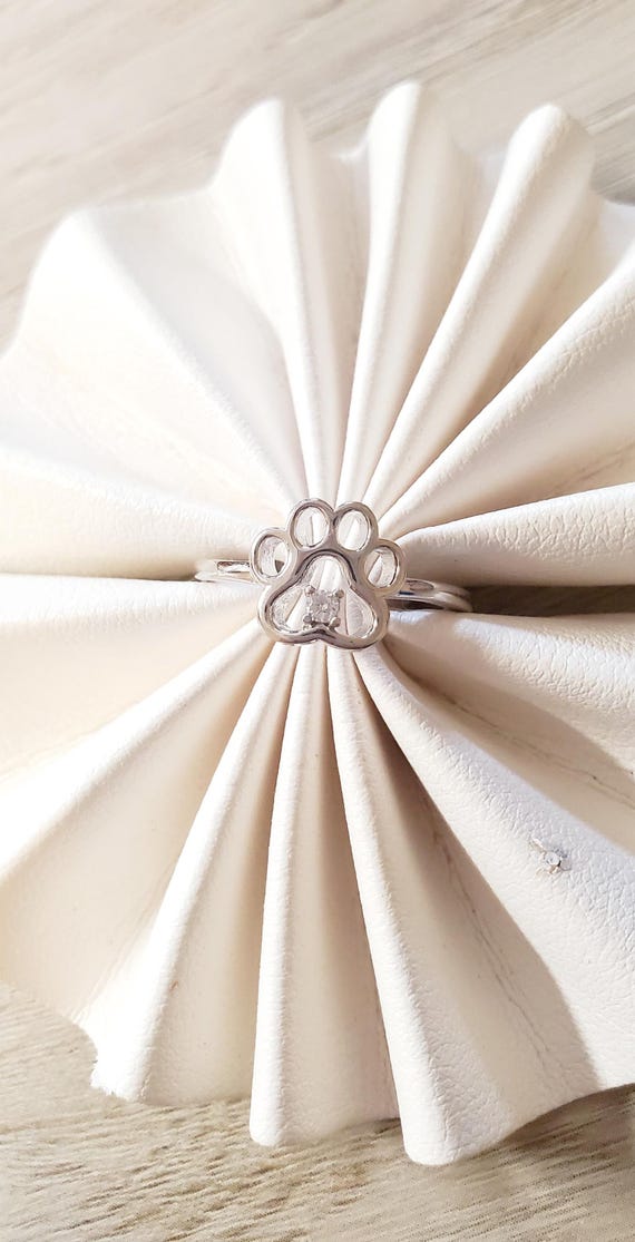 Bellitia Jewelry Anello Zampa Gatto Regolabile Per Donna, Anello Animale In Argento Sterling 925 Con Motivo Gatto Regalo Per Anniversario, Compleanno, San Valentino - Foto 6