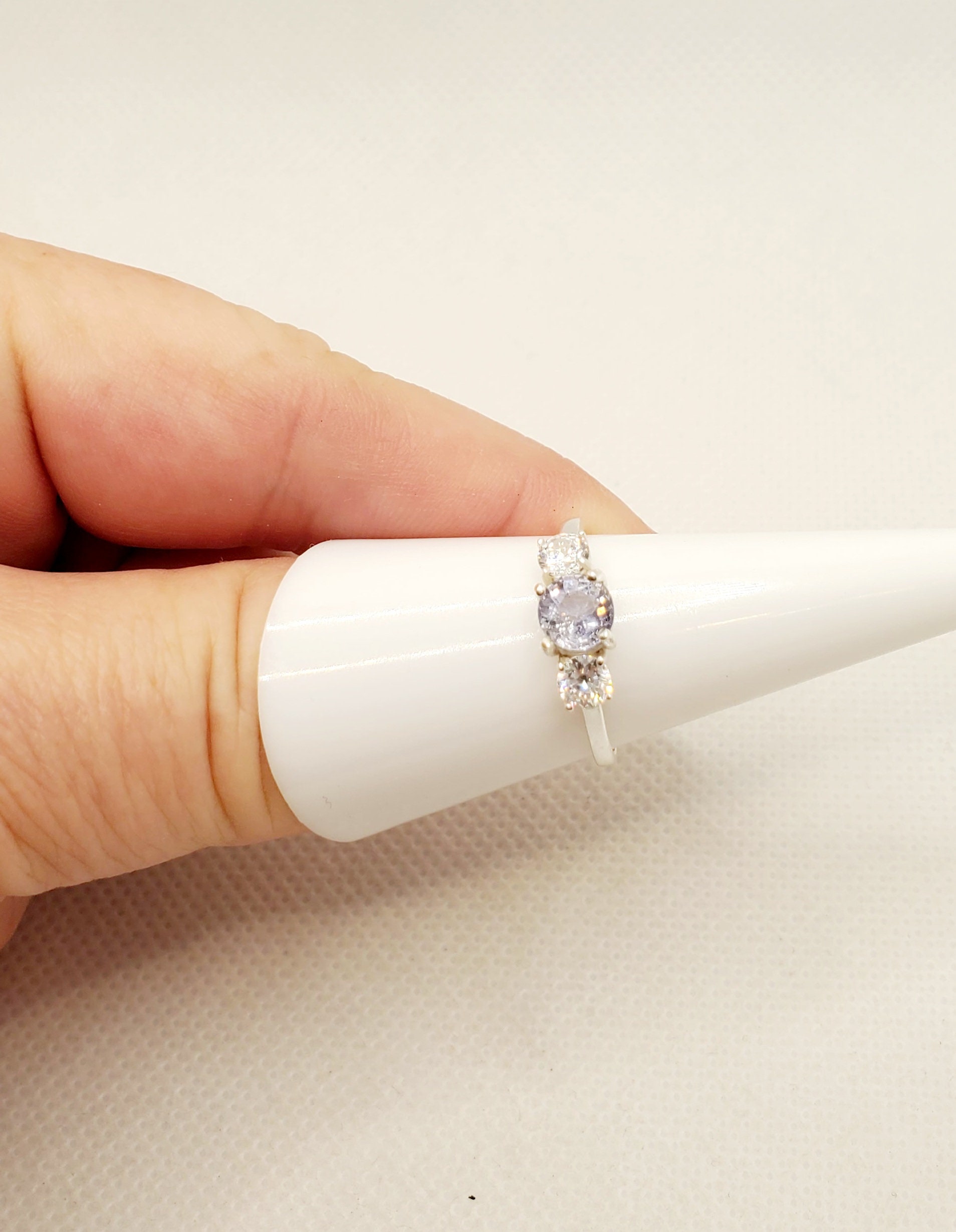 Bague Iolite Naturelle Sertie Argent 925 Plaqué Or Rose - Taille 7.5 (autres Tailles Sur Demande) - Style Déclaration, Faite Main