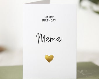 ABNTY Happy Birthday Mom, Mother Birthday Card, Mommy Birthday Gift, Metal  Engraved Birthday Greeting Card for Mom