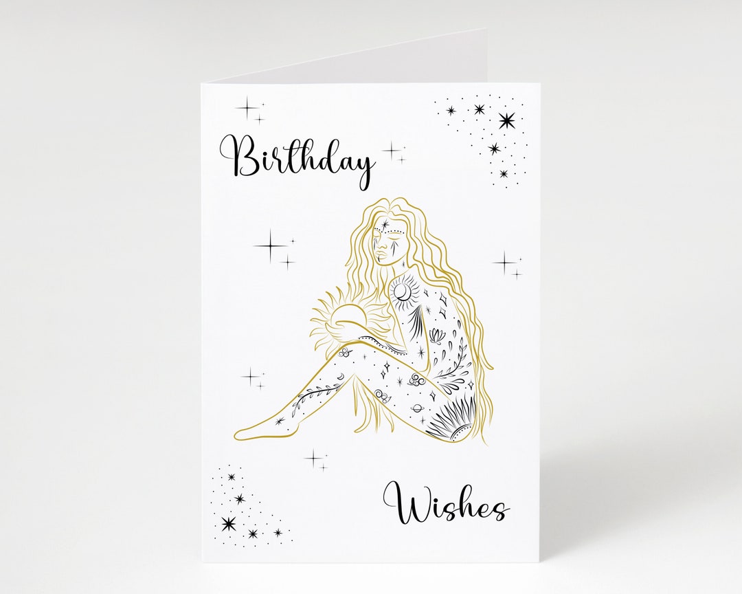 Birthday Wishes Mystical Birthday Card for Friend Ideal Card - Etsy