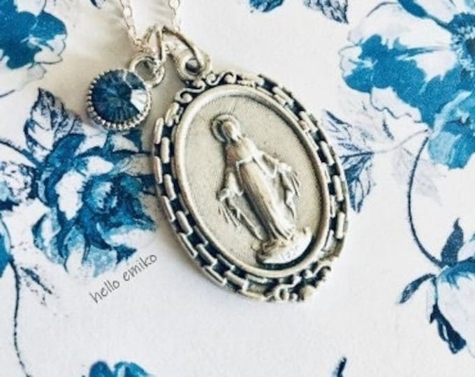 Double Sided Our Lady of Miraculous Medals From Italy Necklace Pendant ...
