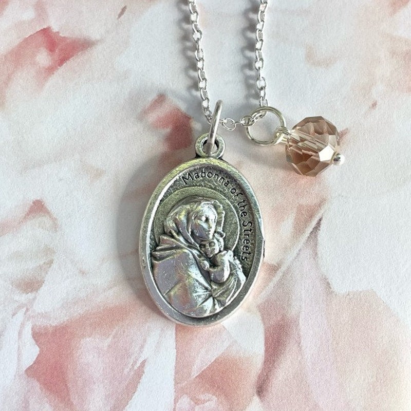 Pearl and Madonna Necklace