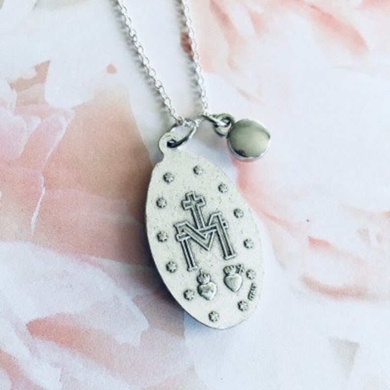 Double Sided Our Lady of Miraculous Medals From Italy Necklace Pendant ...