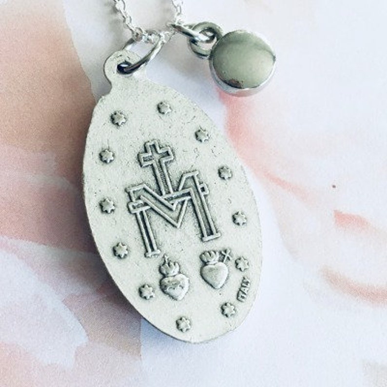 Double Sided Our Lady of Miraculous Medals From Italy Necklace Pendant ...