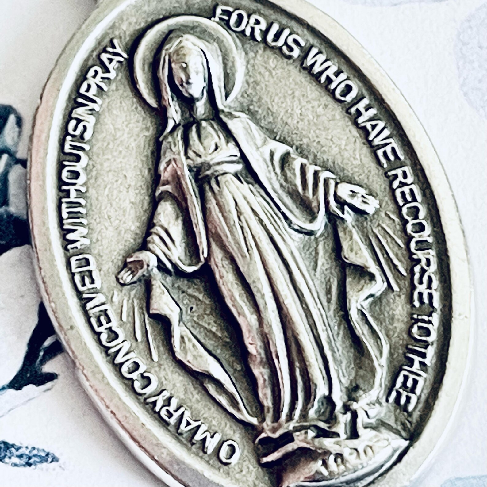 Double Sided Our Lady of Miraculous Medals From Italy Necklace Pendant ...