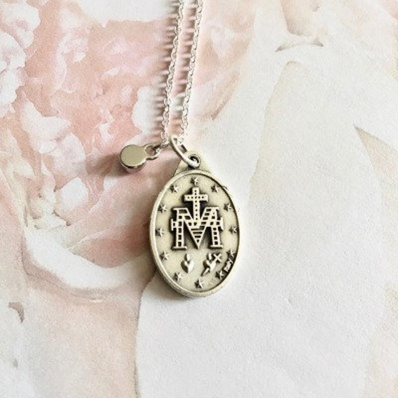 Double Sided Our Lady of Miraculous Medals From Italy Necklace - Etsy