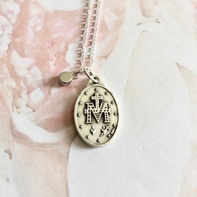 Double Sided Our Lady of Miraculous Medals From Italy Necklace Pendant ...
