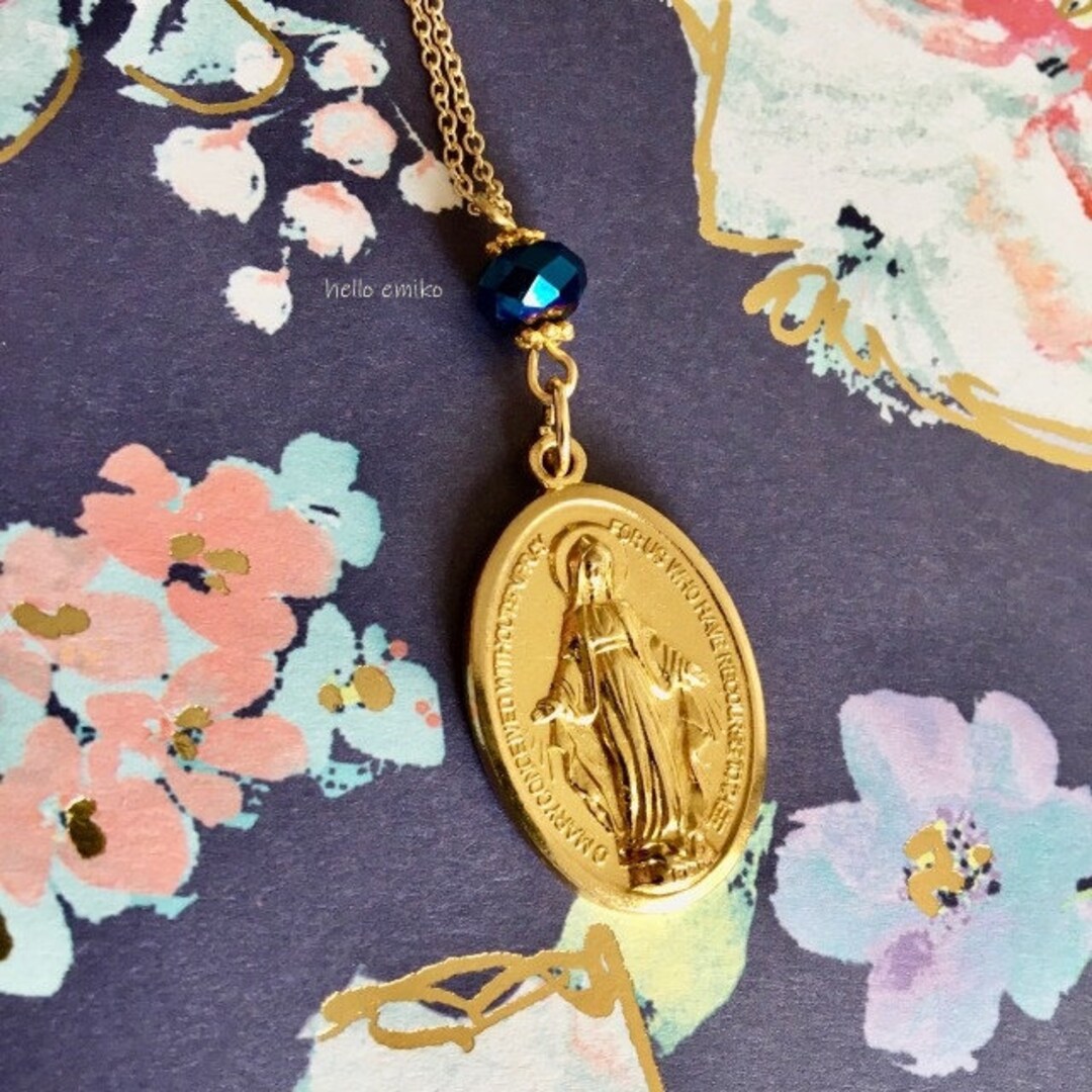 Double Sided Gold Tone Our Lady of Miraculous Medals From Italy ...