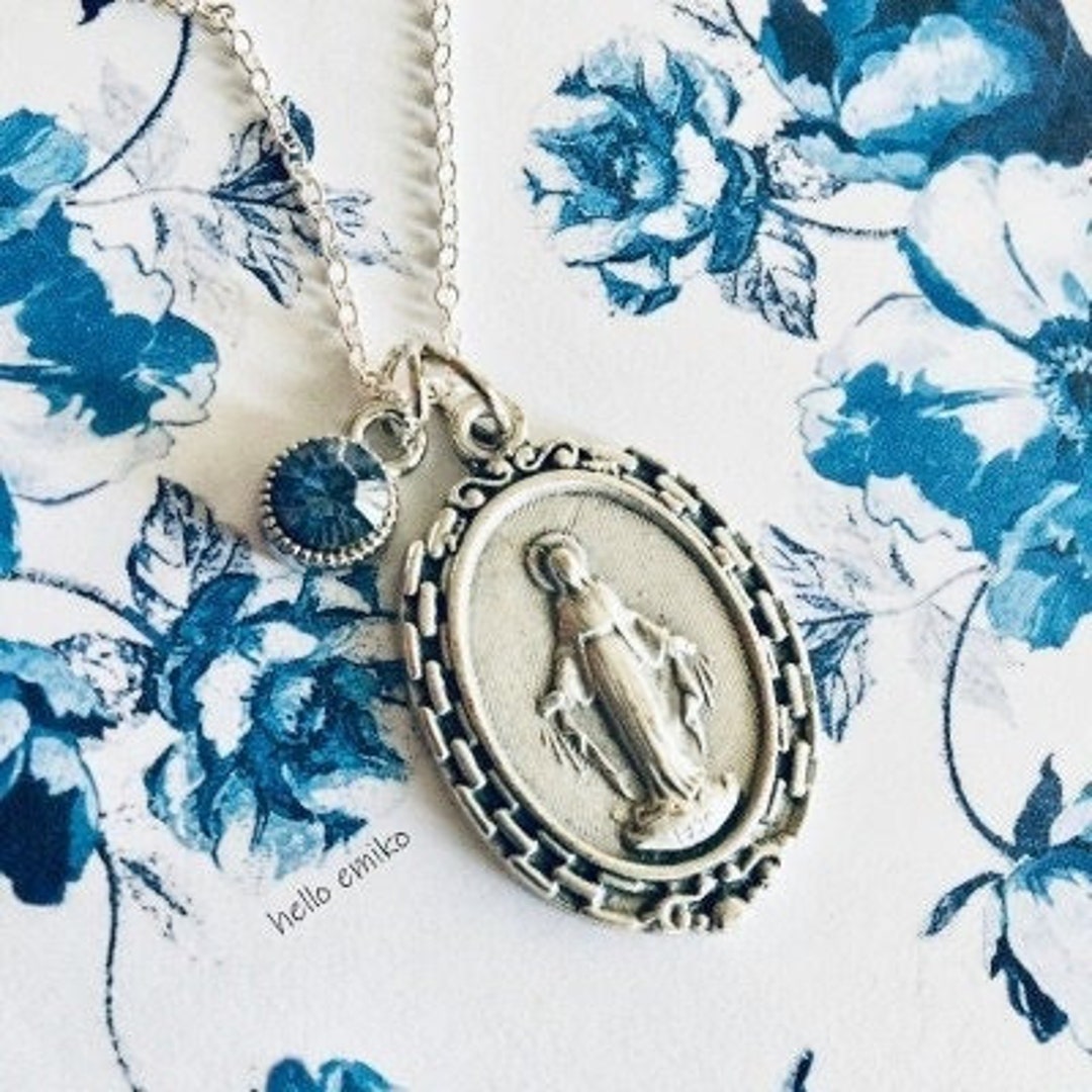 Double Sided Our Lady of Miraculous Medals From Italy Necklace Pendant ...