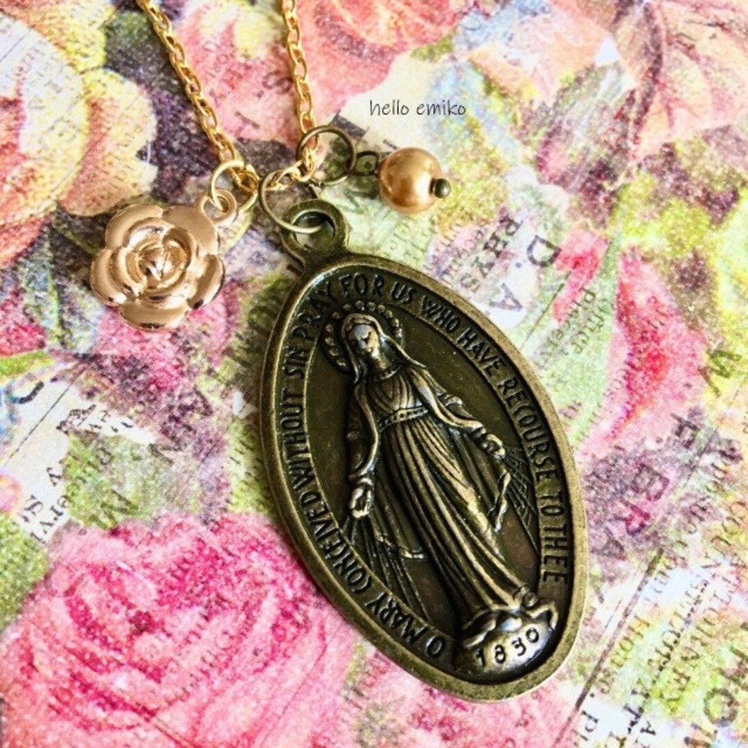 Double Sided Bronze Tone Our Lady of Miraculous Medals From Italy ...