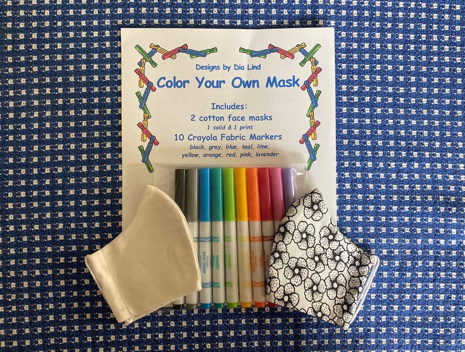 Color Your Own Mask Kit Etsy