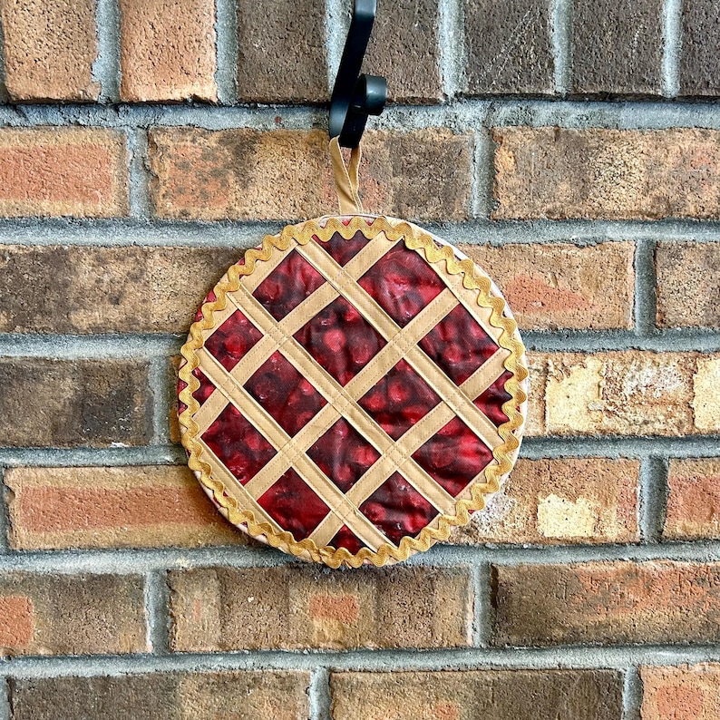9 Pie Print Pot Holder: Heat Resistant Cotton Twill Potholder