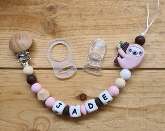 Personalized pacifier pacifier clip / first name / food silicone toy baby box birth gift baby shower panda koala lazy