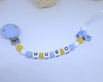 Personalized pacifier pacifier attachment / first name / baby box birth gift baby shower car