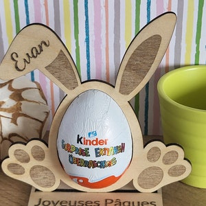 Personalized Easter egg holder / kinder egg / table decoration / Easter bunny image 2
