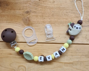 Personalized pacifier pacifier clip / first name / food silicone toy baby box birth gift baby shower panda koala lazy