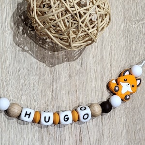 Personalized pacifier pacifier clip / first name / food silicone toy baby box birth gift baby shower fox
