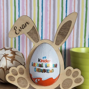Personalized Easter egg holder / kinder egg / table decoration / Easter bunny image 3