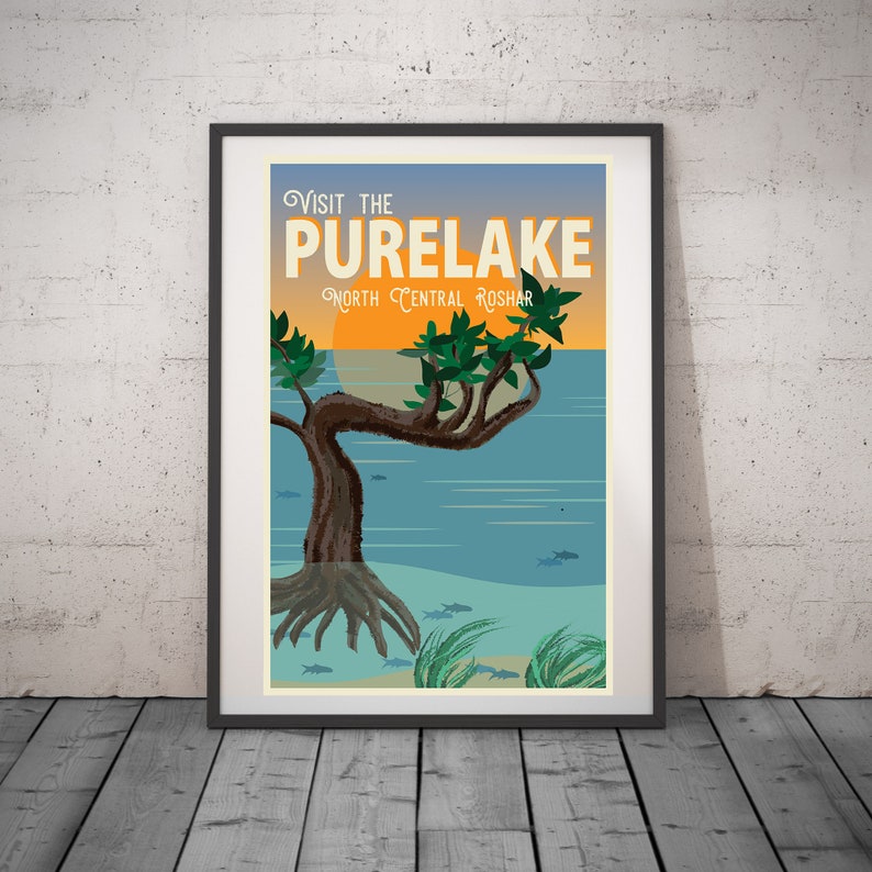 Purelake Stormlight VintageStyle Travel Poster Etsy